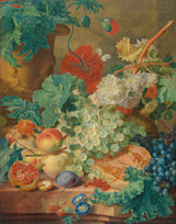 jan-van-huysum-1728静物与花朵和水果的艺术印刷精美的艺术再现墙艺术id a2dwnprbo