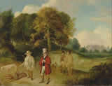john-r-wildman-1824-JMW-Turner-and-Walter-Fawkes-at-Farnley sály-art-print-fine-art-reprodukčnej-wall-art-id-a2erwxi68