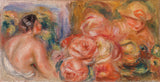 ピエール・オーギュスト・ルノワール-1916-バラと小さなバラ-et-petit-nu-art-print-fine-art-reproduction-wall-art-id-a2exusc4v