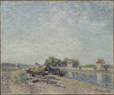 alfred-sisley-1885-saint-mammes-loing-canal-art-print-fine-art-reproduction-wall-art-id-a2h49u0i2