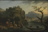 克勞德·約瑟夫·韋爾內特山風景與河流藝術印刷精美藝術複製品牆藝術 id-a2h66bcxd