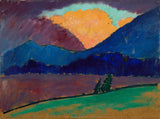 alexej-von-jawlensky-1909-suveõhtu-Murnau-kunstitrükk-peen-kunsti-reproduktsioon-wall-art-id-a2h9popja
