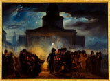 auguste-raffet-1830-bivouac-panthéon-dans-la-nuit-du-22-au-23-décembre-1830-tirage-d'art-reproduction-d'art-art-mur