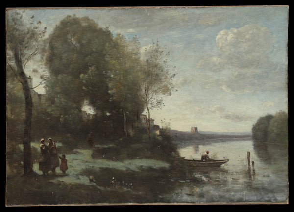 camille-corot-1865-river-with-a-distant-tower-art-print-fine-art-reproduction-wall-art-id-a2je0383e
