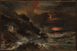 eugene-isabey-1850-burza-u-wybrzeża-normandii-artystyka-reprodukcja-sztuki-sztuki-ściennej-id-a2jidk6sd