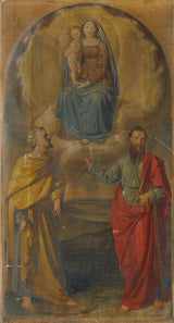 安东·普森纳·玛丽与耶稣和圣徒彼得和保罗艺术印刷品美术复制品墙艺术 id-a2jxvvqco
