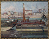 奧古斯特·萊佩爾 1884 年塞納河碼頭拉菜籽藝術印刷品美術複製品牆藝術