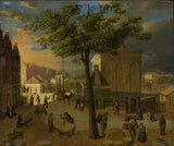 unknown-1825-hone-market-with-the-buildingthe-lawto-art-print-fine-art-reproduction-wall-art-id-a2m7dume3
