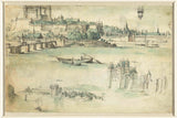 未知 1600-卢瓦尔河景观与城堡索米尔和蒙索罗艺术印刷美术复制墙艺术 ID-a2mbx0y92