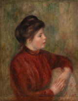 Pierre-Auguste Renoir - 1891-woman-sklon-on-a-sedačkovou žena-opieral-on-a-stoličky-art-print-fine-art-reprodukčnej-wall-art-id-a2mryz3ee