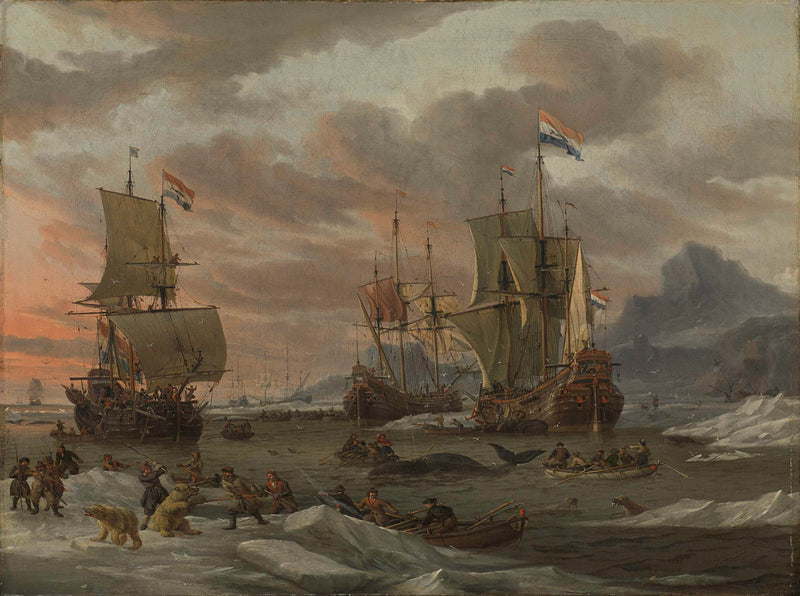 georges-johannes-hoffmann-1850-stormy-sea-with-sailing-ships-art-print-fine-art-reproduction-wall-art-id-a2mt3ievy