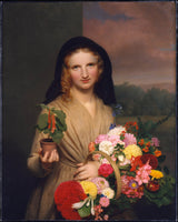 Charles-cromwell-ingham-1846-dziewczyna-kwiatek-druk-sztuka-reprodukcja-dzieł sztuki-sztuka-ścienna-id-a2mugccn4