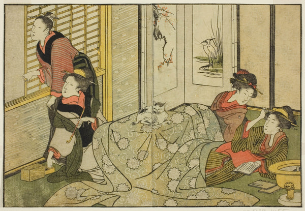 kitagawa-utamaro-1801-interior-scene-on-a-snowy-day-from-the-illustrated-bookpicture-book-flowers-of-the-four-seasons-ehon-shiki-no-hana-vol-2-art-print-fine-art-reproduction-wall-art-id-a2nw9m7j0
