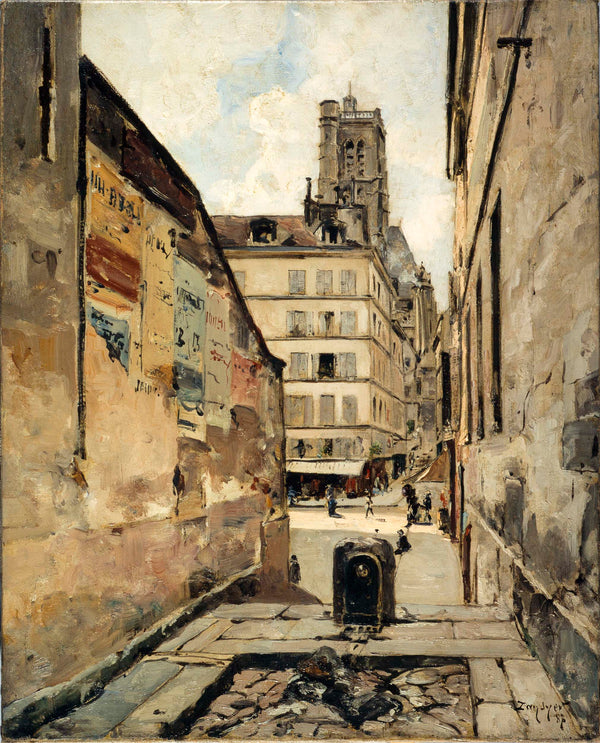maurice-emmanuel-lansyer-1886-la-rue-grenier-sur-leau-art-print-fine-art-reproduction-wall-art