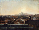 louis-robert-carrier-belleuse-1895-les-voies-de-la-station-nord-les-toits-de-l-hôpital-lariboisiere-et-la-colline-montmartre-autour-de-1895-art-print- reproduction-de-beaux-arts-art mural