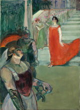 亨利·德·图卢兹·劳特雷克1901年，歌剧院，波尔多，梅萨琳，下降，l艺术打印，精美的艺术复制品，墙艺术ID，a2p944kb9