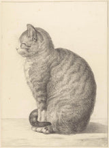 ジャン・バーナード-1815-座っている-猫-左-アート-プリント-ファインアート-複製-ウォールアート-id-a2pfs0m3h
