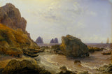 弗里德里希·托明-1829-卡普里島海岸景觀-靠近碼頭-皮科拉-藝術印刷品-精美藝術-複製品-牆藝術-id-a2pzx8sft