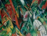 弗朗茨·馬克-1912-雨中藝術印刷-美術複製品-牆藝術-id-a2qcy4mh4
