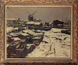 georges-chenard-huche-1903-montmartre-efeito-neve-impressão-arte-impressão-de-finas-artes-reprodução-arte de parede