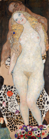 Gustav Klimt - 6-17-adam-a-eve-art-print-fine-art-reprodukčnej-wall-art-id-a2shxiw7b