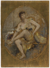 францоис-лафон-1891-скица-за-кућу-шатлет-позориште-плесна-уметност-штампа-ликовна-уметност-репродукција-уметност на зиду