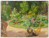 Georges-Jeannin-1885-The-Garden-of-the-Avenue-Deylau-Kunstdruck-Fine-Art-Reproduktion-Wandkunst
