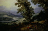 joos-de-momper-ii-1635-山路與旅行者藝術印刷精美藝術複製品牆藝術 id-a2tlfatzm