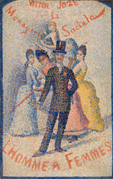 georges-seurat-1890年，女士们，那个男人在妇女，艺术，印刷，精美的艺术，复制品，墙，艺术，id