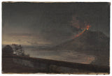 约翰·克里斯蒂安·达尔从别墅 quisisana 欣赏维苏威火山艺术印刷品美术复制品墙艺术 id-a2tv2ssg1
