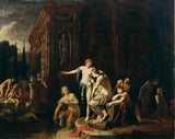 約翰-斯皮倫伯格-1676-戴安娜和木衛四在浴室藝術印刷品美術複製品牆藝術 id-a2tys9rlj