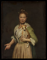 giacomo-ceruti-1740-en-kvinna-med-en-hund-konsttryck-fin-konst-reproduktion-väggkonst-id-a2uzqcoil