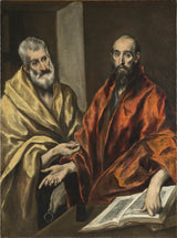埃尔格列柯圣彼得和圣保罗艺术印刷美术复制品墙艺术 id-a2v4o0s0o