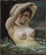 gustave-courbet-1868-波浪中的女人艺术印刷精美的艺术复制品墙艺术id-a2x618e1p