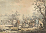 Jean-Jacques-de-boissieu-1746-在村莊跳舞的鄉下人和觀眾藝術印刷品精美藝術複製品牆藝術 id-a2x62s5ia