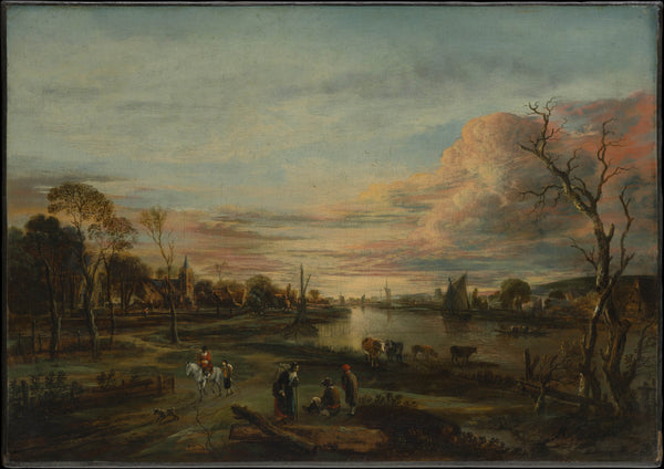 aert-van-der-neer-1650-landscape-at-sunset-art-print-fine-art-reproduction-wall-art-id-a2xdsg9le