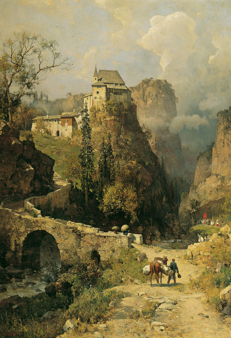 Robert Russ, 1893 - Gorge and Hermitage San Romedio in Val di Non - fi ...
