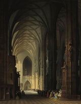 马克斯·伊曼纽尔·艾米勒-1848-维也纳圣史蒂芬大教堂内部艺术印刷品美术复制品墙艺术 id-a2yvpd3bf
