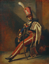 西奥多·杰里科-1814-奥尔良骠骑兵号手艺术印刷美术复制品墙艺术 id-a2z0bknml