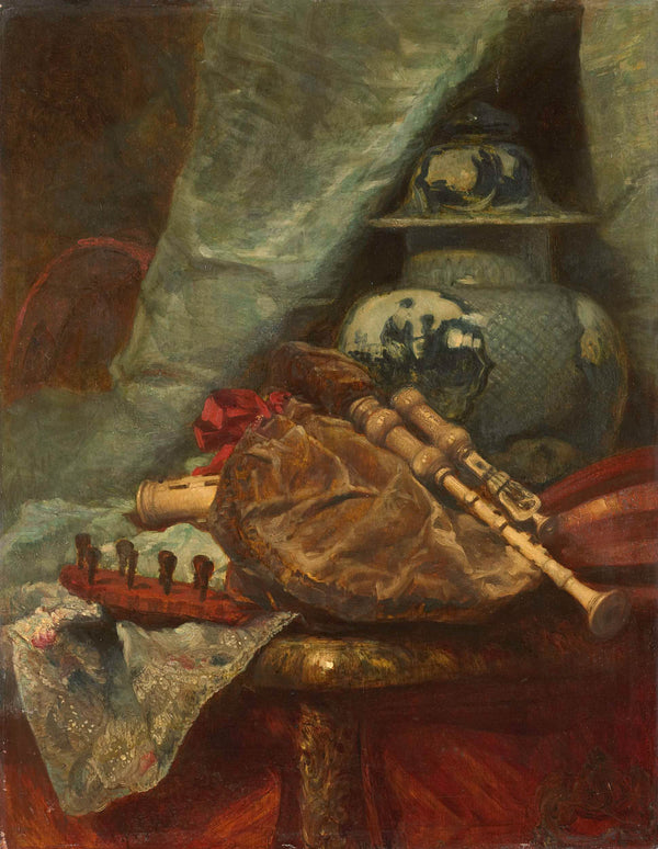 adolphe-mouilleron-1850-still-life-with-bagpipes-art-print-fine-art-reproduction-wall-art-id-a2z59zp0m