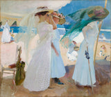 joaquin-sorolla-y-bastida-1910在遮阳篷下的zarauz艺术印刷精美的艺术复制品墙艺术ida2zcosi8z