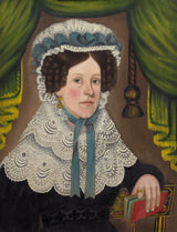jonas-welch-holman-1830-mulher-com-um-livro-impressão-de-arte-reprodução-de-belas-artes-arte-de-parede-id-a3181bisd
