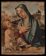 Bartolomeo-montagna-madonna-adorando-a-criança-arte-impressão-belas-artes-reprodução-parede-arte-id-a32gebikb