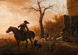 pieter-van-laer-1640-paisagem-com-caçadores-impressão-arte-reprodução-de-arte-parede-id-a3415rdhy