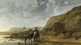 aelbert-cuyp-1653-河流景观与骑手艺术印刷精美艺术复制墙艺术 id-a34ovg6xh