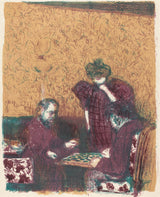 에두아르-뷔야르-1898-체커 게임-라-파티-드-담-아트-프린트-미술-복제-벽-아트-id-a34szyjja