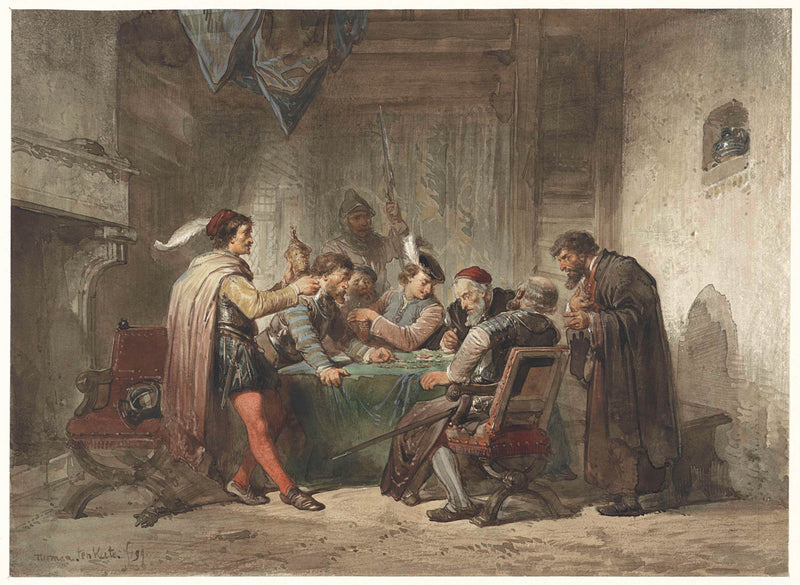 herman-frederik-carel-ten-kate-1859-selling-the-spoils-art-print-fine-art-reproduction-wall-art-id-a3674doez