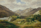 路德维希·哈洛斯卡（Ludwig-halauska）1861年，山谷与山艺术打印精细艺术复制墙艺术id a375funyc