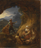 Aleksander-Laureus-1823-banditter-taste-a-Shepherds-bolig-art-print-kunst--gjengivelse-vegg-art-id-a37jf507f