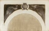 尤金·載體-1889-巴黎市政廳客廳素描-巴黎數學-礦物學-藝術-印刷-美術-複製品-牆壁藝術